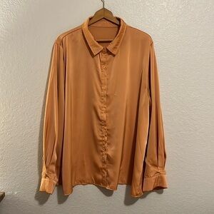 Shein Women’s Button Front Satin Feel Top Women’s Plus Size 4XL